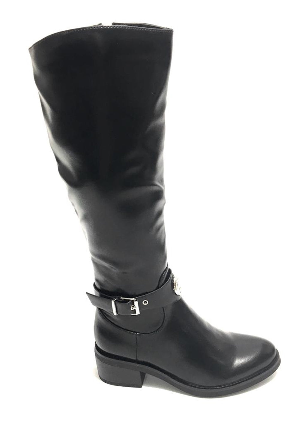 Scarpe donna stivale Cavallerizzo Gold&gold in ecopelle  nero D20GG49