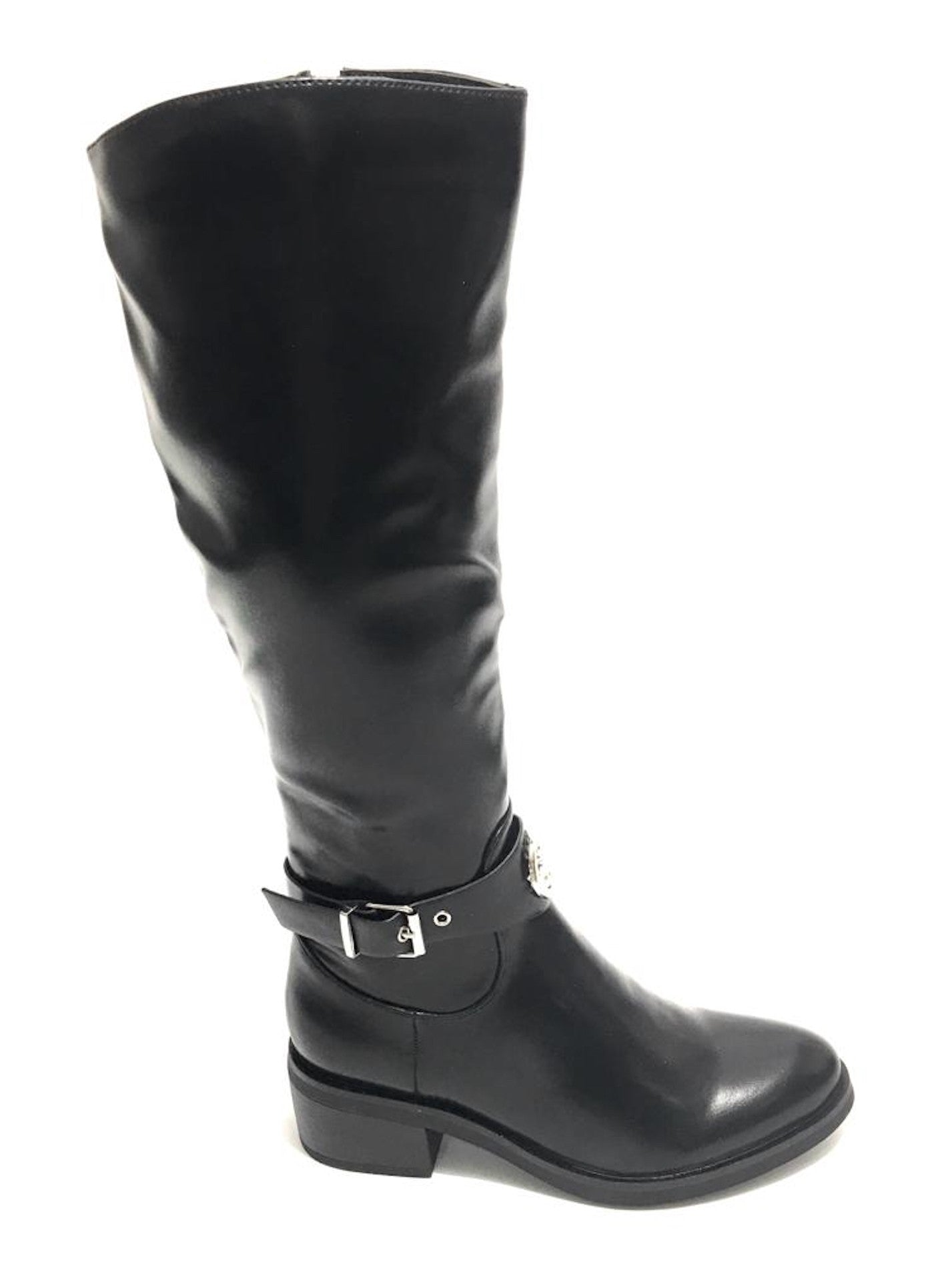 Scarpe donna stivale Cavallerizzo Gold&gold in ecopelle  nero D20GG49