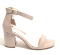 SCARPE DONNA SANDALO GOLD&GOLD IN ECOPELLE SCAMOSCIATA COL. GRIGIO ICE TC 70  DS18GG10