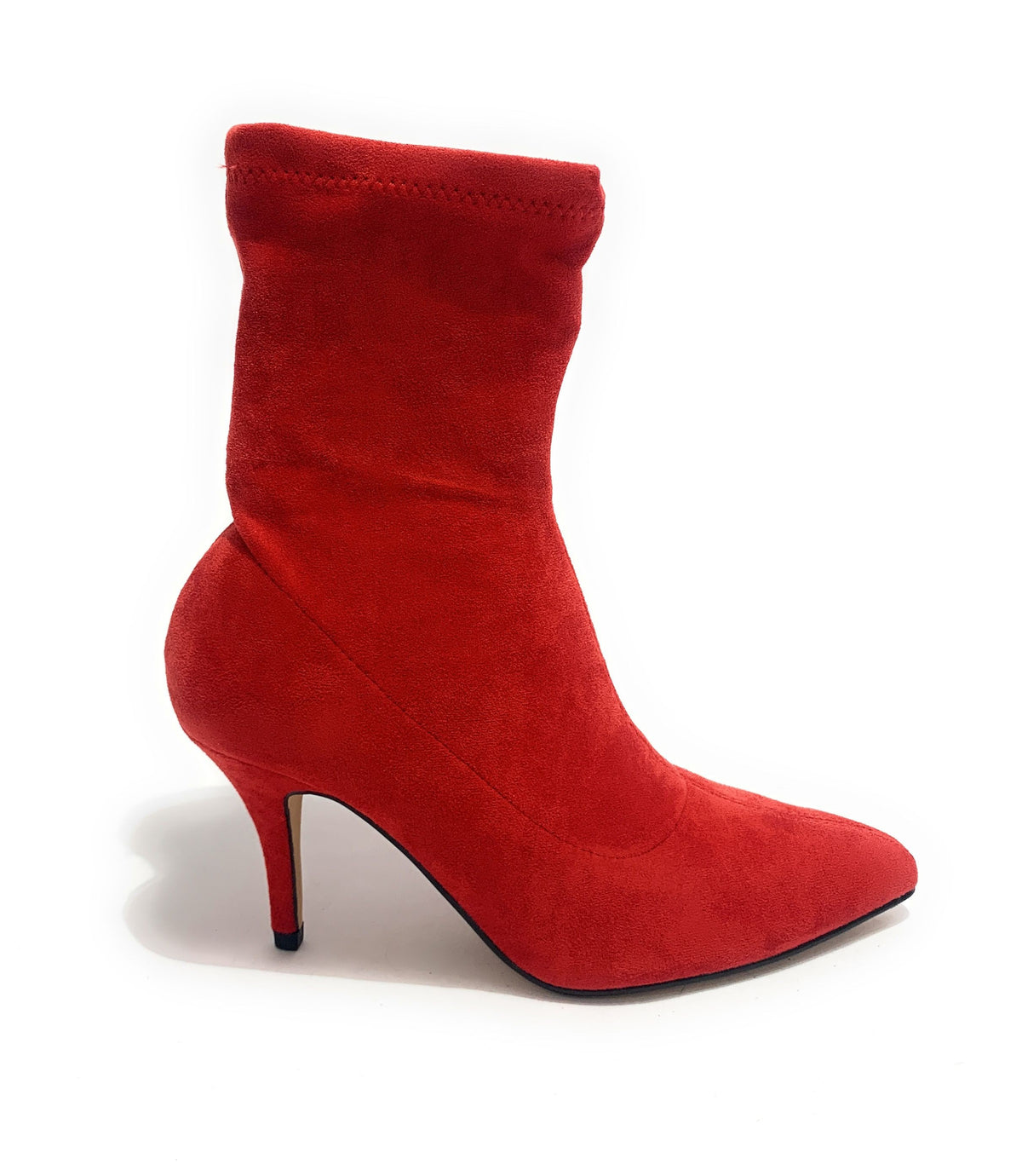 Scarpe donna ankle boot Gold&gold tc 75 in ecopelle scamosciato elasticizzato rosso D20GG23