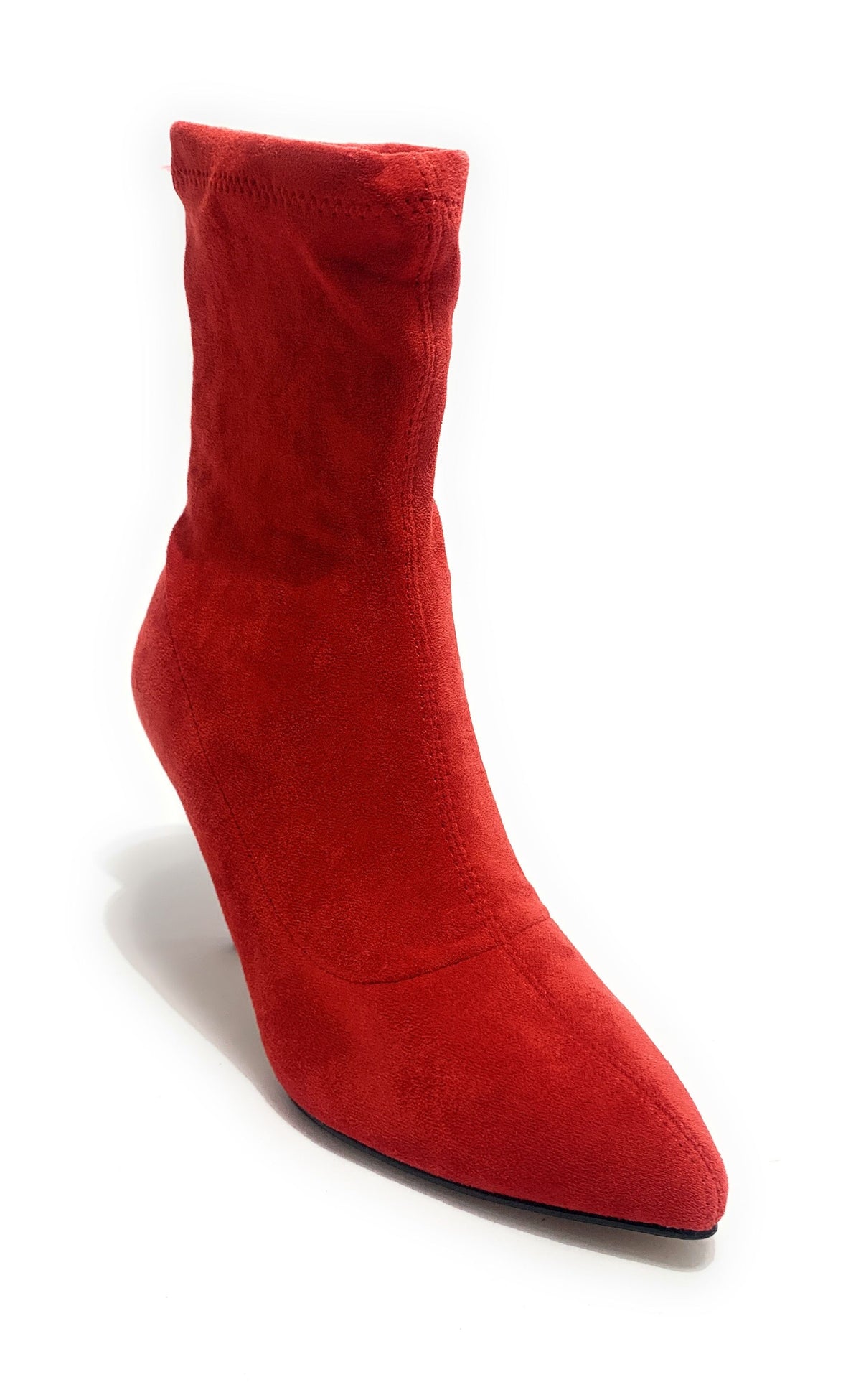 Scarpe donna ankle boot Gold&gold tc 75 in ecopelle scamosciato elasticizzato rosso D20GG23