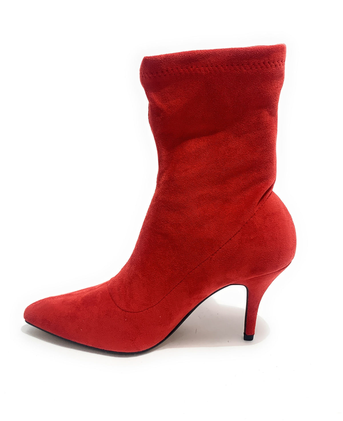 Scarpe donna ankle boot Gold&gold tc 75 in ecopelle scamosciato elasticizzato rosso D20GG23