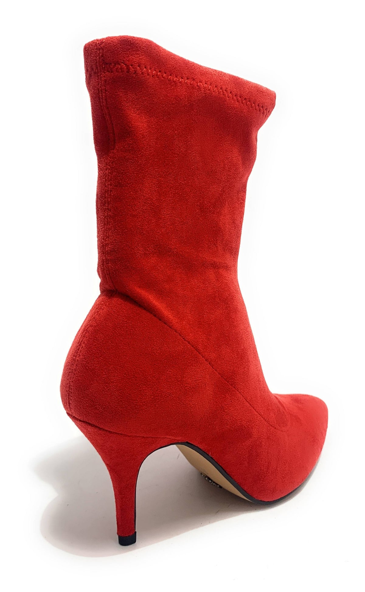 Scarpe donna ankle boot Gold&gold tc 75 in ecopelle scamosciato elasticizzato rosso D20GG23