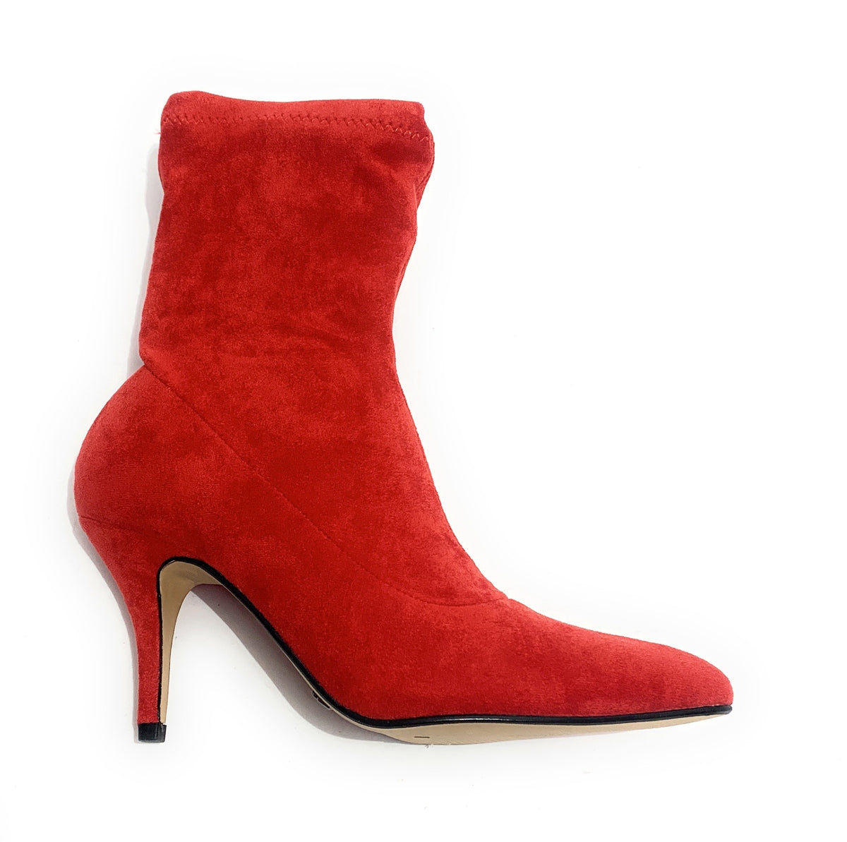 Scarpe donna ankle boot Gold&gold tc 75 in ecopelle scamosciato elasticizzato rosso D20GG23
