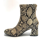 Scarpe donna ankle boot Gold&gold tc 60 in ecopelle stampa pitone beige roccia D20GG17