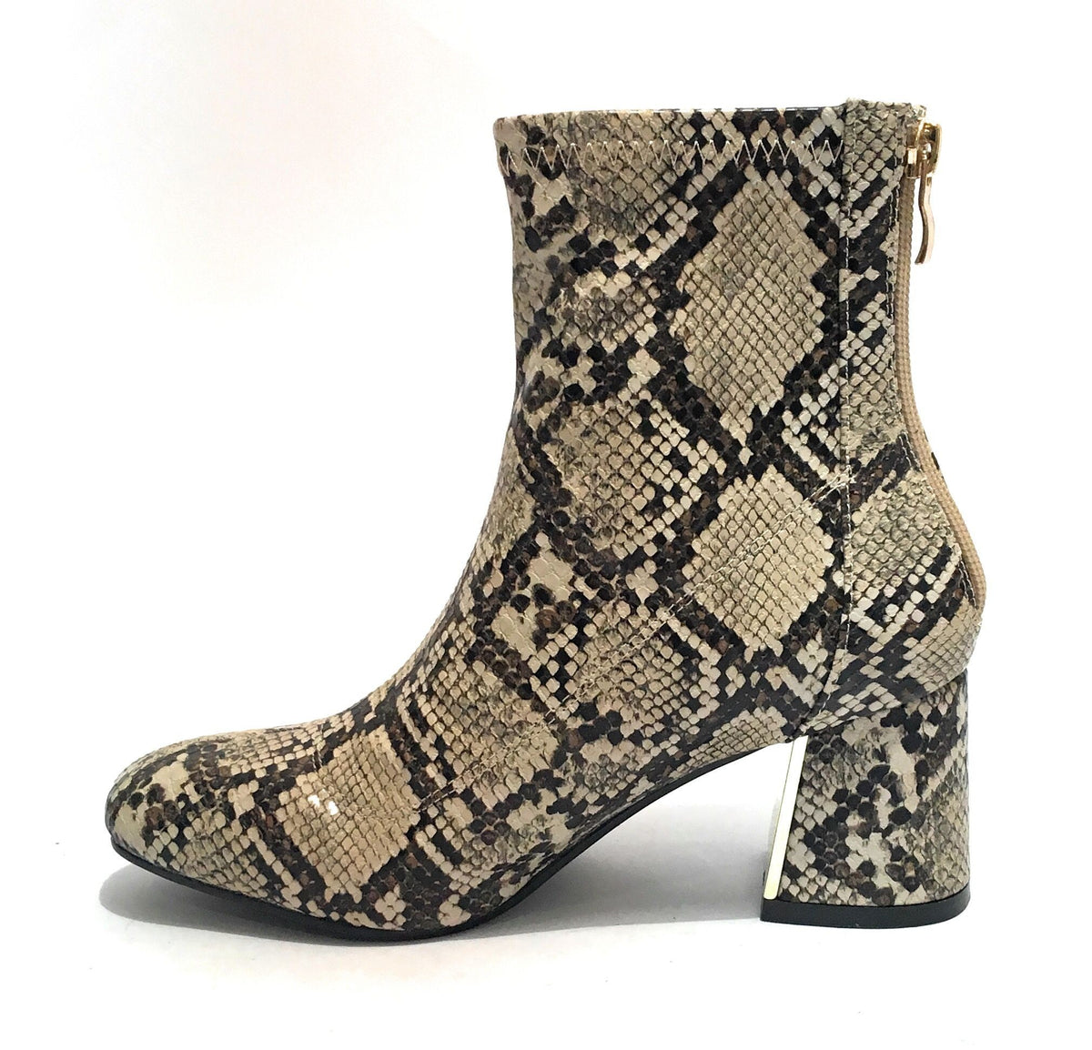 Scarpe donna ankle boot Gold&gold tc 60 in ecopelle stampa pitone beige roccia D20GG17