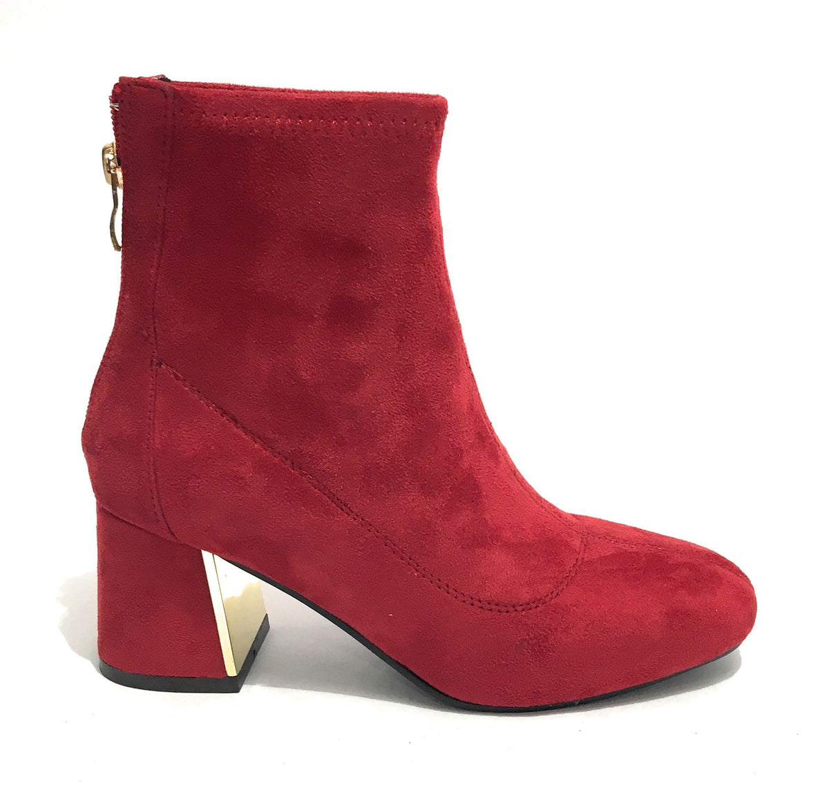 Scarpe donna ankle boot Gold&gold tc 60 in ecopelle scamosciato rosso D20GG14