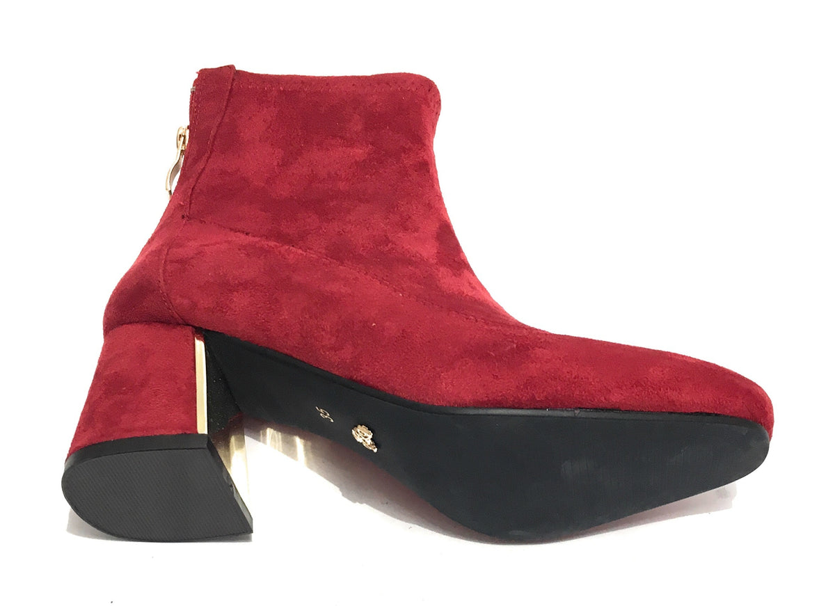 Scarpe donna ankle boot Gold&gold tc 60 in ecopelle scamosciato rosso D20GG14