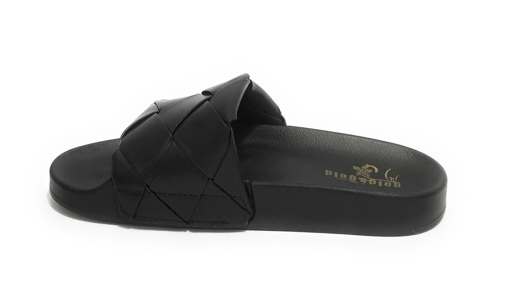 Scarpe donna Gold&gold slipper in ecopelle nero DS21GG63