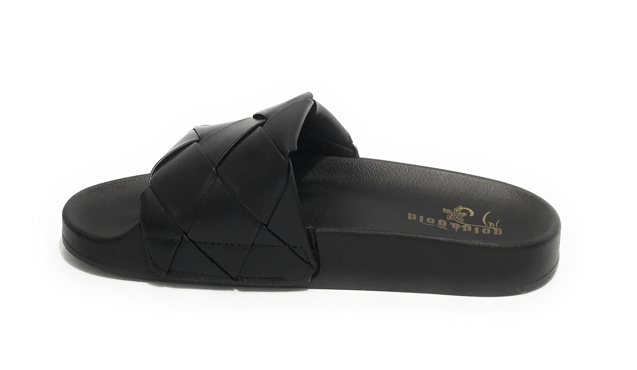 Scarpe donna Gold&gold slipper in ecopelle nero DS21GG63