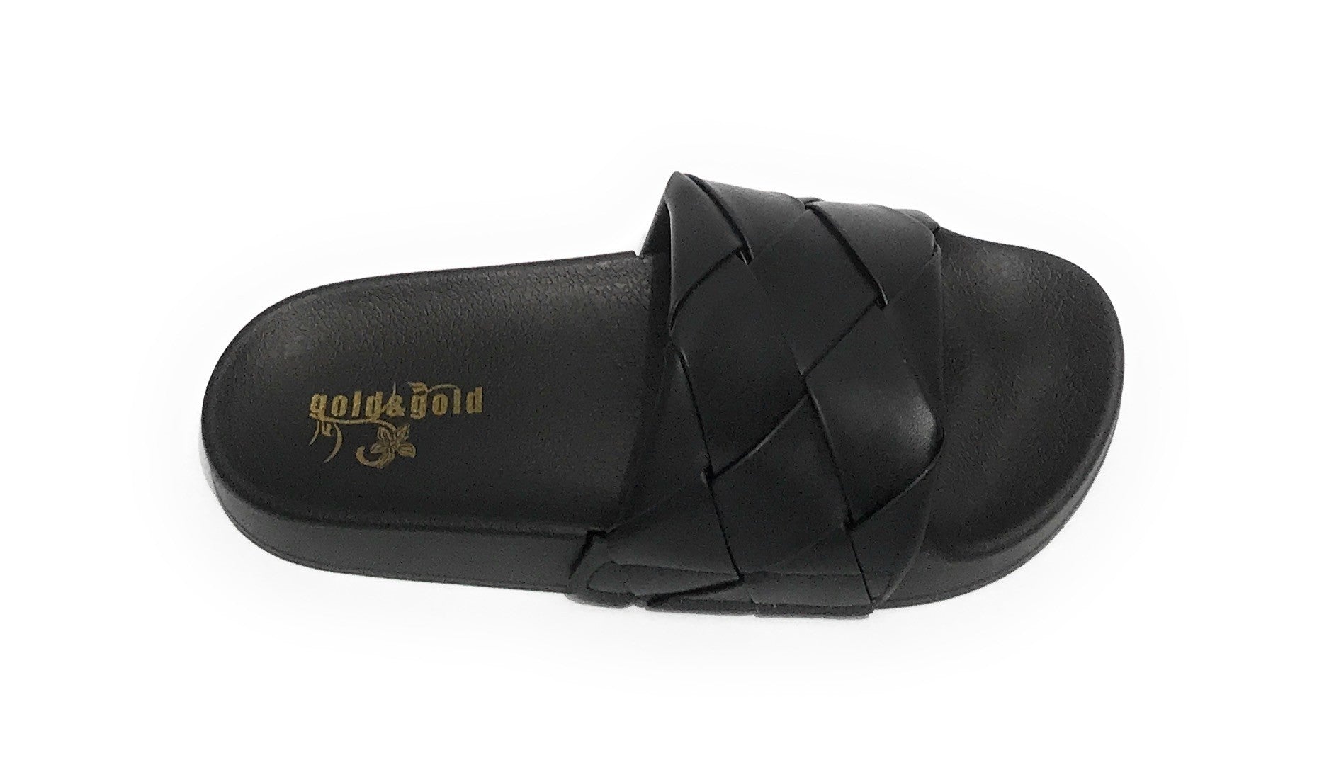 Scarpe donna Gold&gold slipper in ecopelle nero DS21GG63