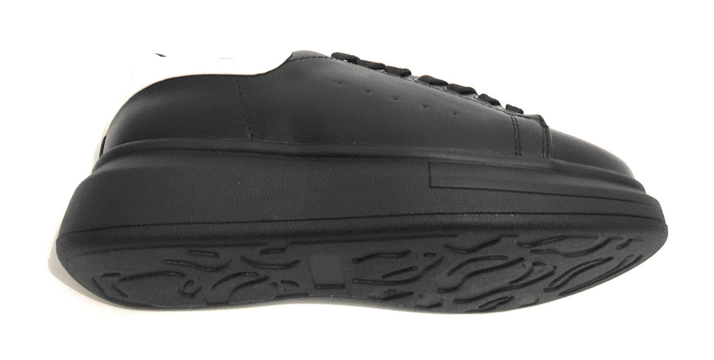 Scarpe donna sneaker con zeppa Gold&gold ecopelle nero/ bianco D20GG47