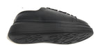 Scarpe donna sneaker con zeppa Gold&gold ecopelle nero/ bianco D20GG47