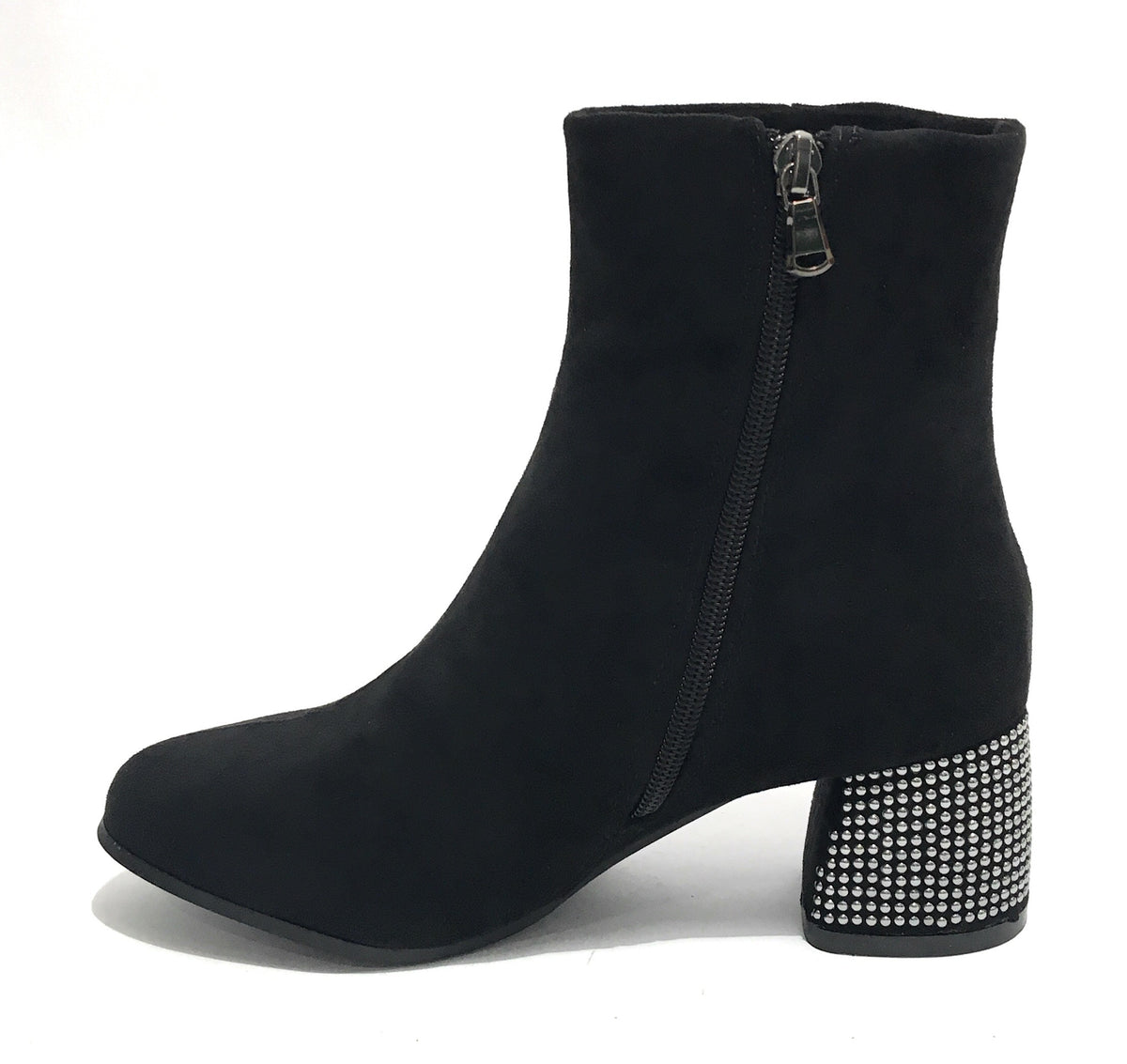 Scarpe donna ankle boot Gold&gold tc 55 in ecopelle scamosciato nero D20GG09