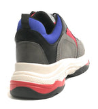 SCARPE SNEAKER ZEPPA GOLD&GOLD DONNA ECOPELLE E TESSUTO GRIGIO/ROSSO/BLU D19GG10