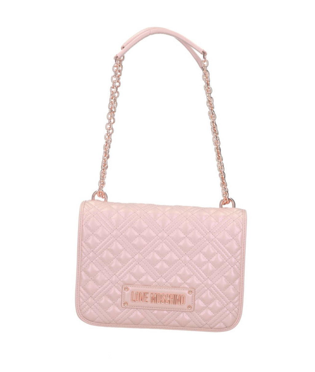 Borsa donna Love Moschino a spalla/ tracolla ecopelle trapuntata rose gold B24MO146 JC4000