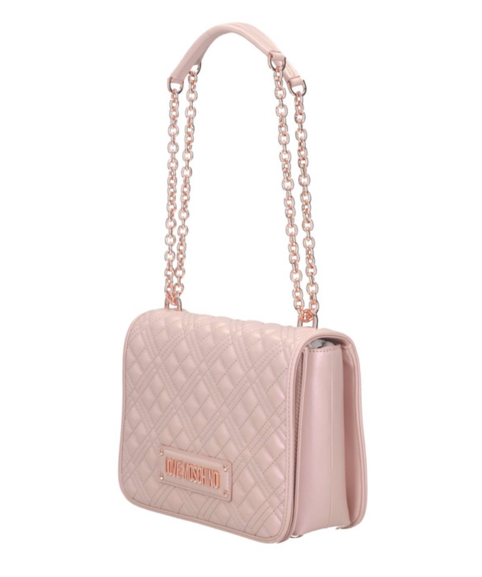 Borsa donna Love Moschino a spalla/ tracolla ecopelle trapuntata rose gold B24MO146 JC4000