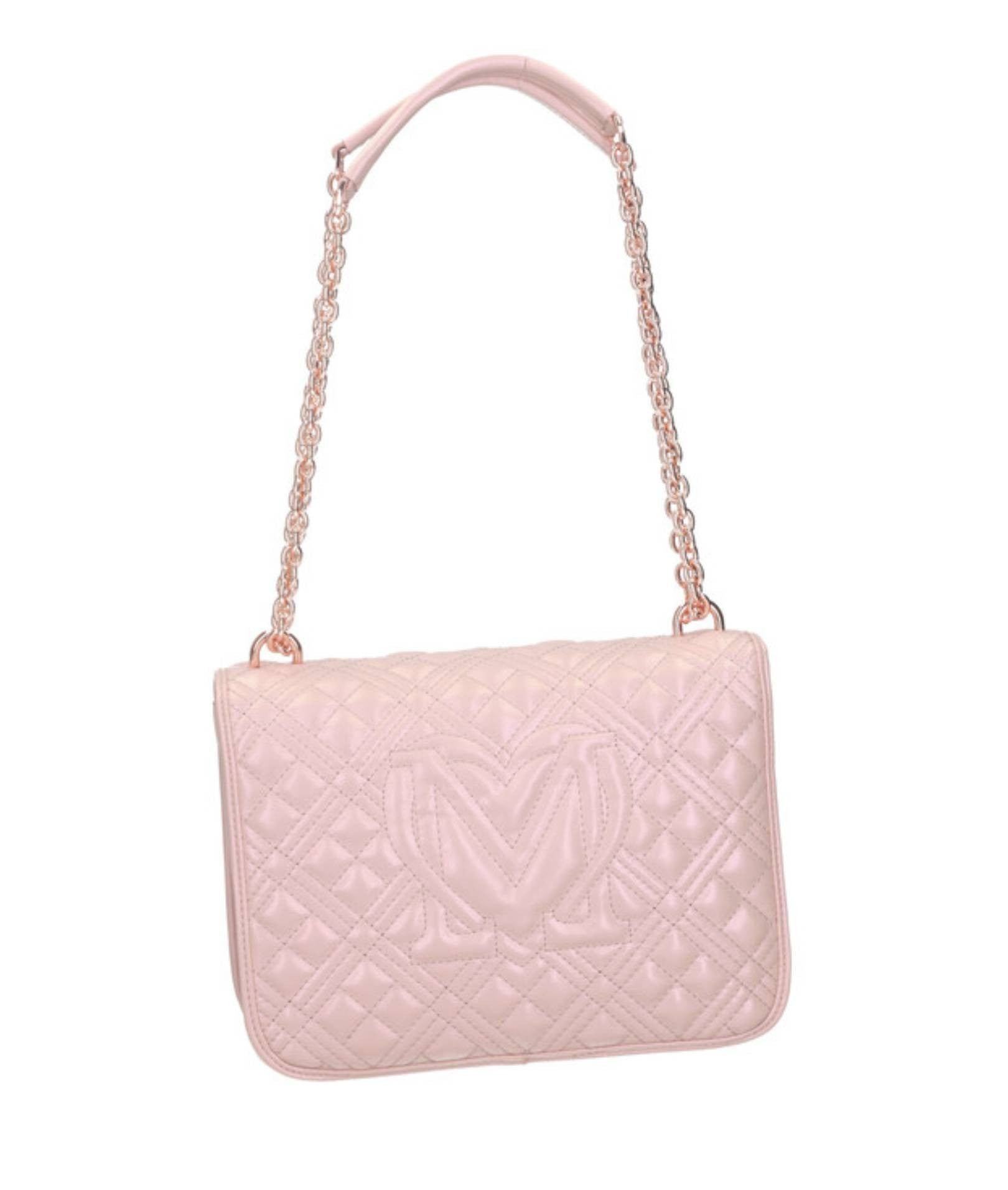 Borsa donna Love Moschino a spalla/ tracolla ecopelle trapuntata rose gold B24MO146 JC4000