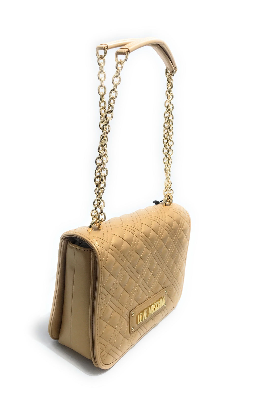 Borsa donna Love Moschino a spalla/ tracolla ecopelle trapuntata oro B24MO147 JC4000