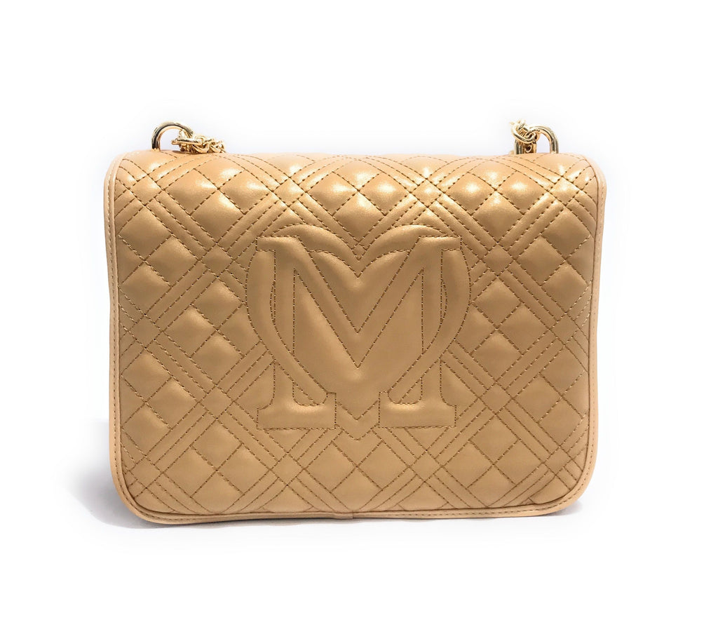 Borsa donna Love Moschino a spalla/ tracolla ecopelle trapuntata oro B24MO147 JC4000