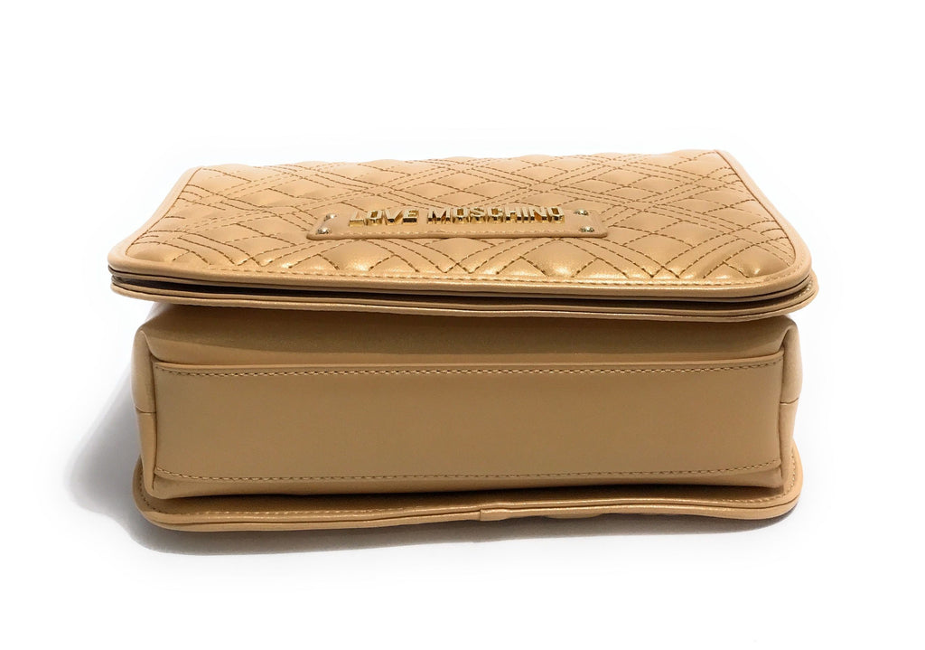Borsa donna Love Moschino a spalla/ tracolla ecopelle trapuntata oro B24MO147 JC4000