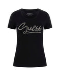T-shirt donna Guess con strass nero ES26GU19 W6RI24J1314