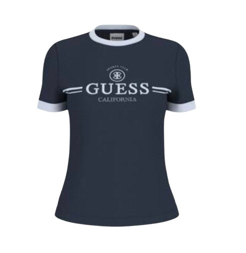 T-shirt donna Guess Mila blu navy ES26GU52 V6GI08K2975 A71W