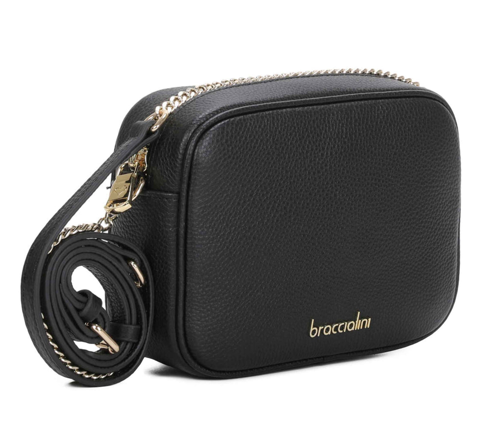 Borsa donna tracolla Braccialini Jinny Leather pelle nero B26BR69 B18480
