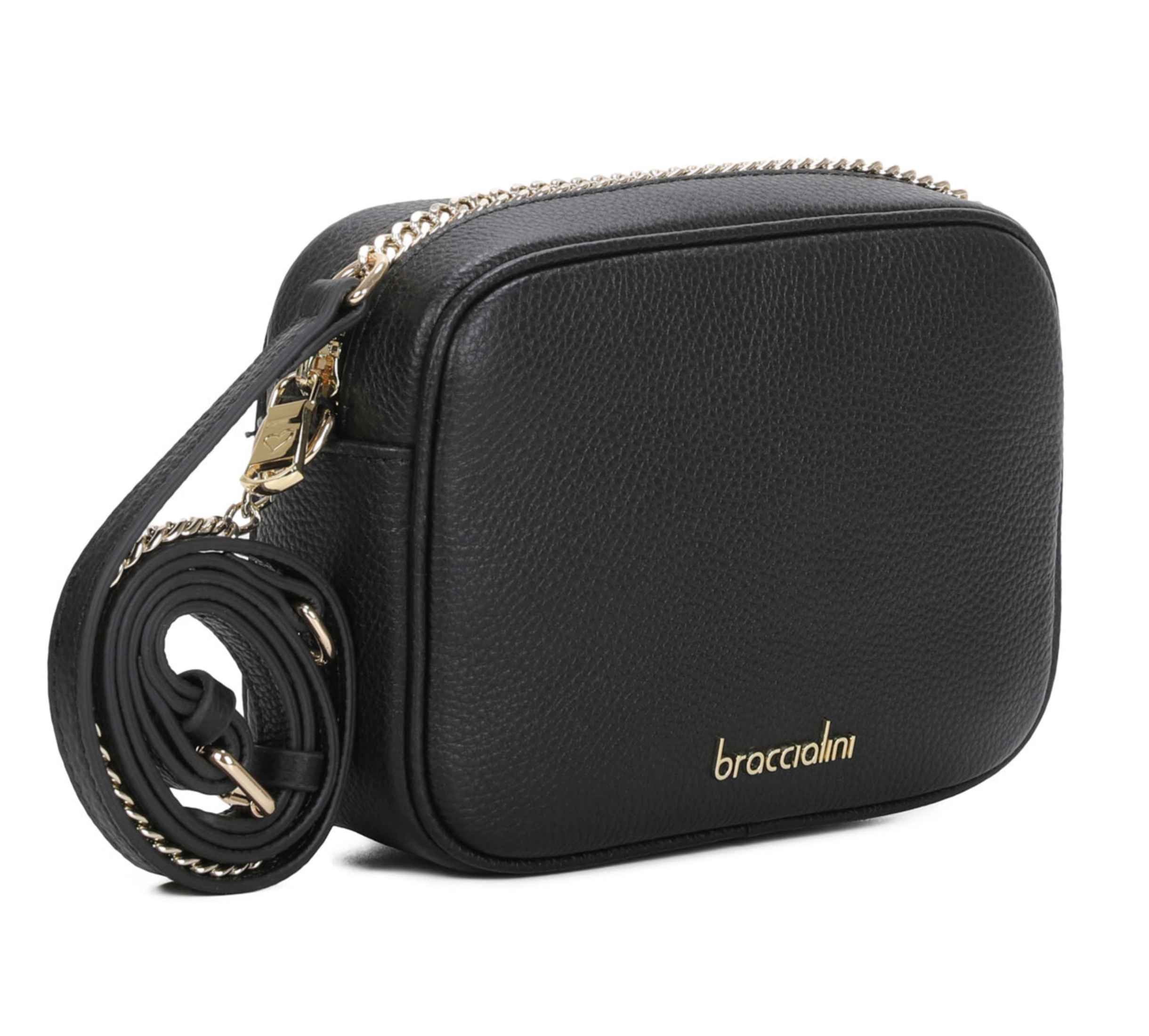Borsa donna tracolla Braccialini Jinny Leather pelle nero B26BR69 B18480