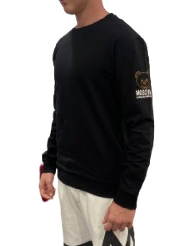 Felpa uomo Moschino girocollo nero E25MO01 V1A1701 4424 0555