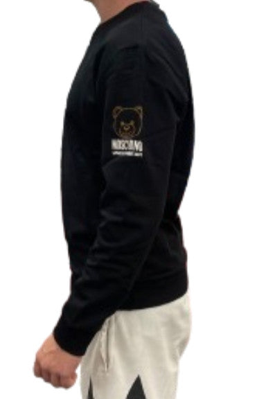 Felpa uomo Moschino girocollo nero E25MO01 V1A1701 4424 0555