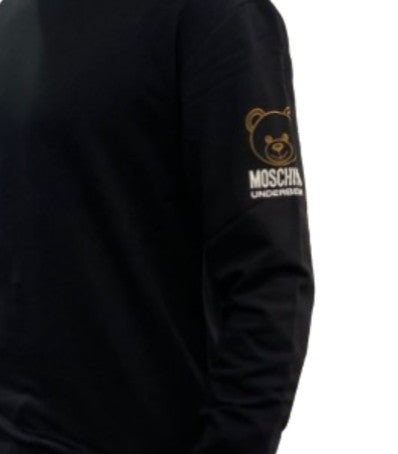 Felpa uomo Moschino girocollo nero E25MO01 V1A1701 4424 0555