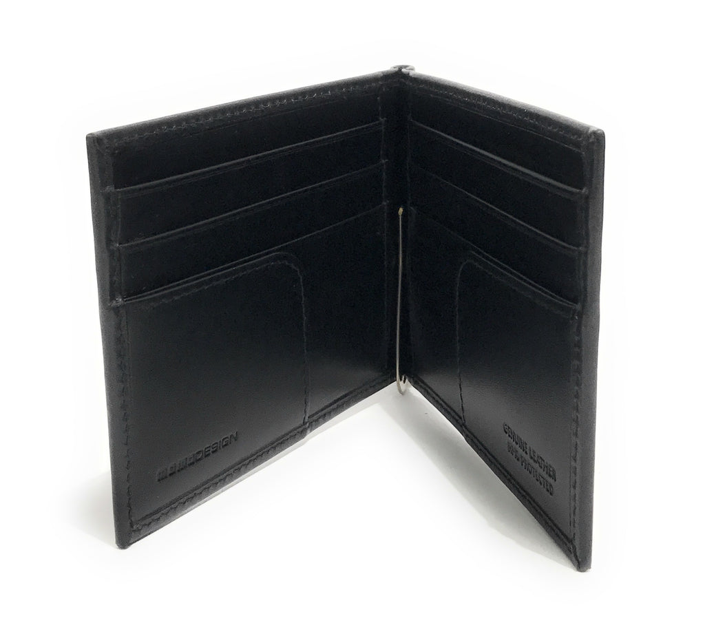 Portafogli uomo MOMO DESIGN  money clip in pelle nero AS23MM03 MO-10BC*