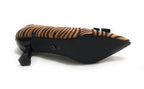 Scarpe donna décolleté Gold&gold tc 55 ecopelle animalier zebrata marrone D25GG12 GP705