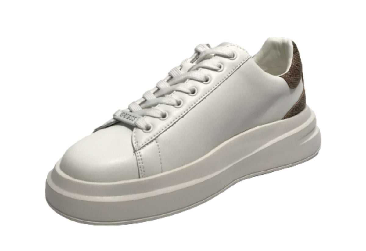 Scarpe uomo Guess sneaker Elba carryover pelle white/ beige U26GU06 FMPVIBLEA12