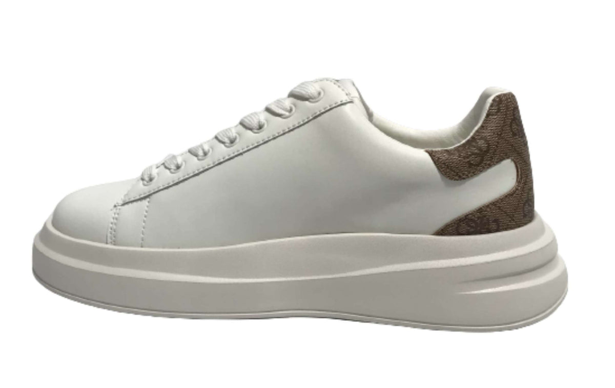 Scarpe uomo Guess sneaker Elba carryover pelle white/ beige U26GU06 FMPVIBLEA12