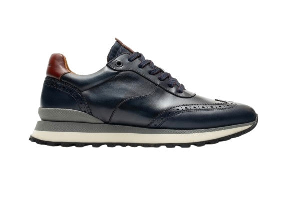 Sneaker uomo Ambitious in pelle blu navy U26AM05 13139-5909AM