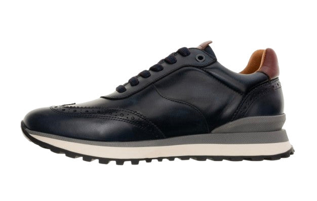Sneaker uomo Ambitious in pelle blu navy U26AM05 13139-5909AM