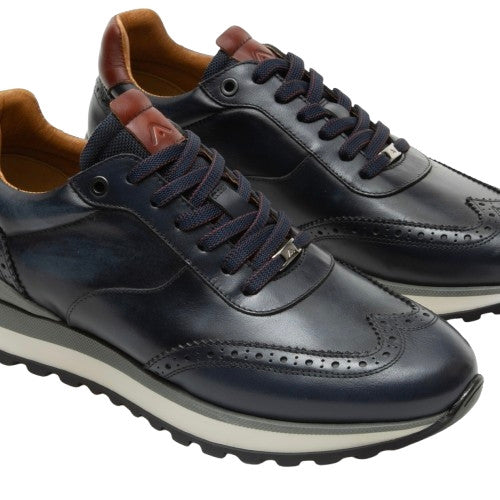 Sneaker uomo Ambitious in pelle blu navy U26AM05 13139-5909AM