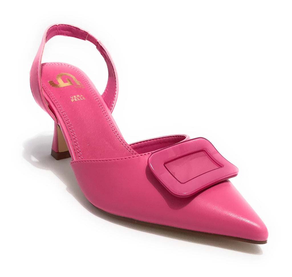 Scarpe donna Gold&gold decollete tallone aperto tc 80 fuxia GP23-201 DS23GG05