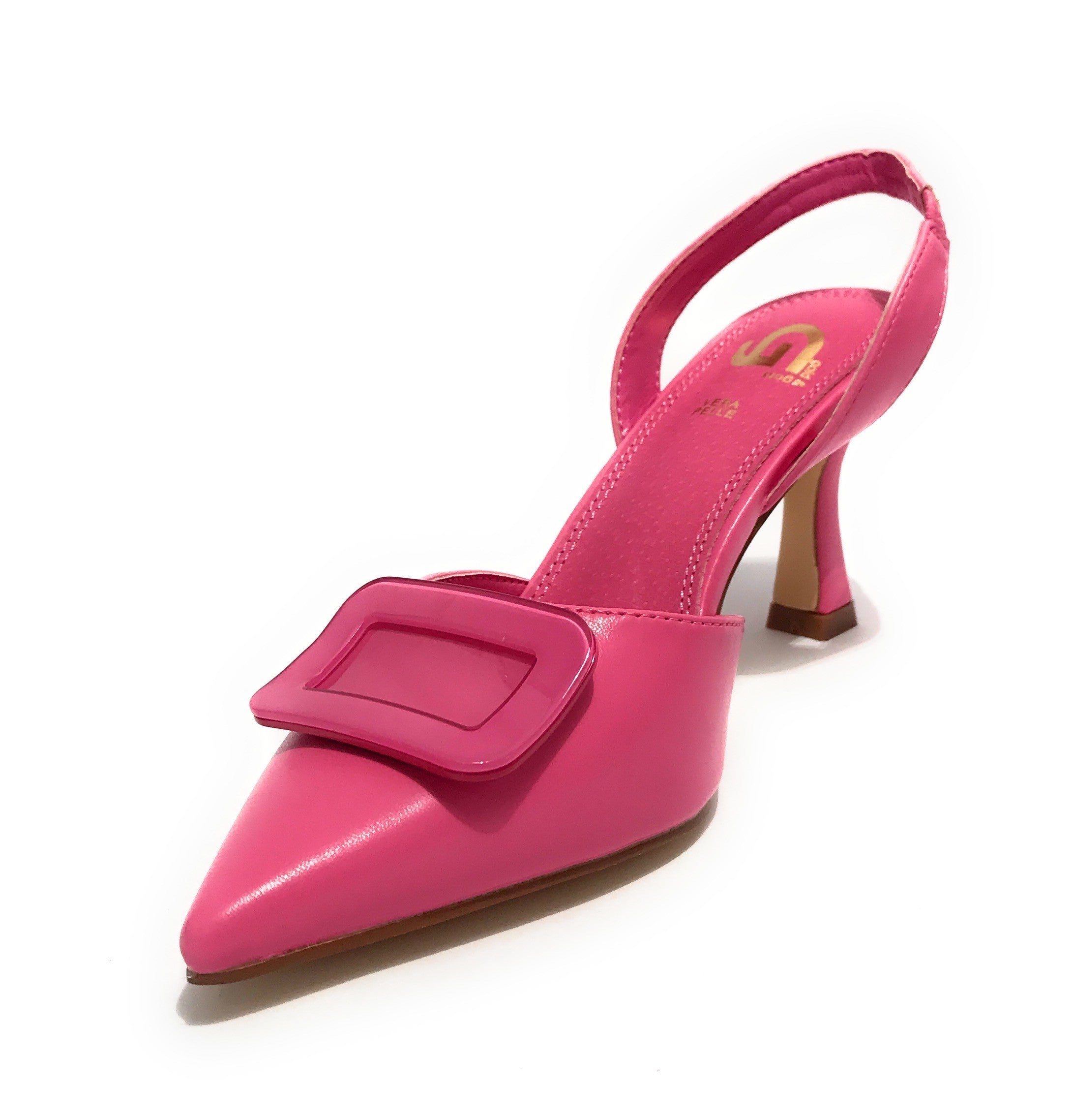 Scarpe donna Gold&gold decollete tallone aperto tc 80 fuxia GP23-201 DS23GG05