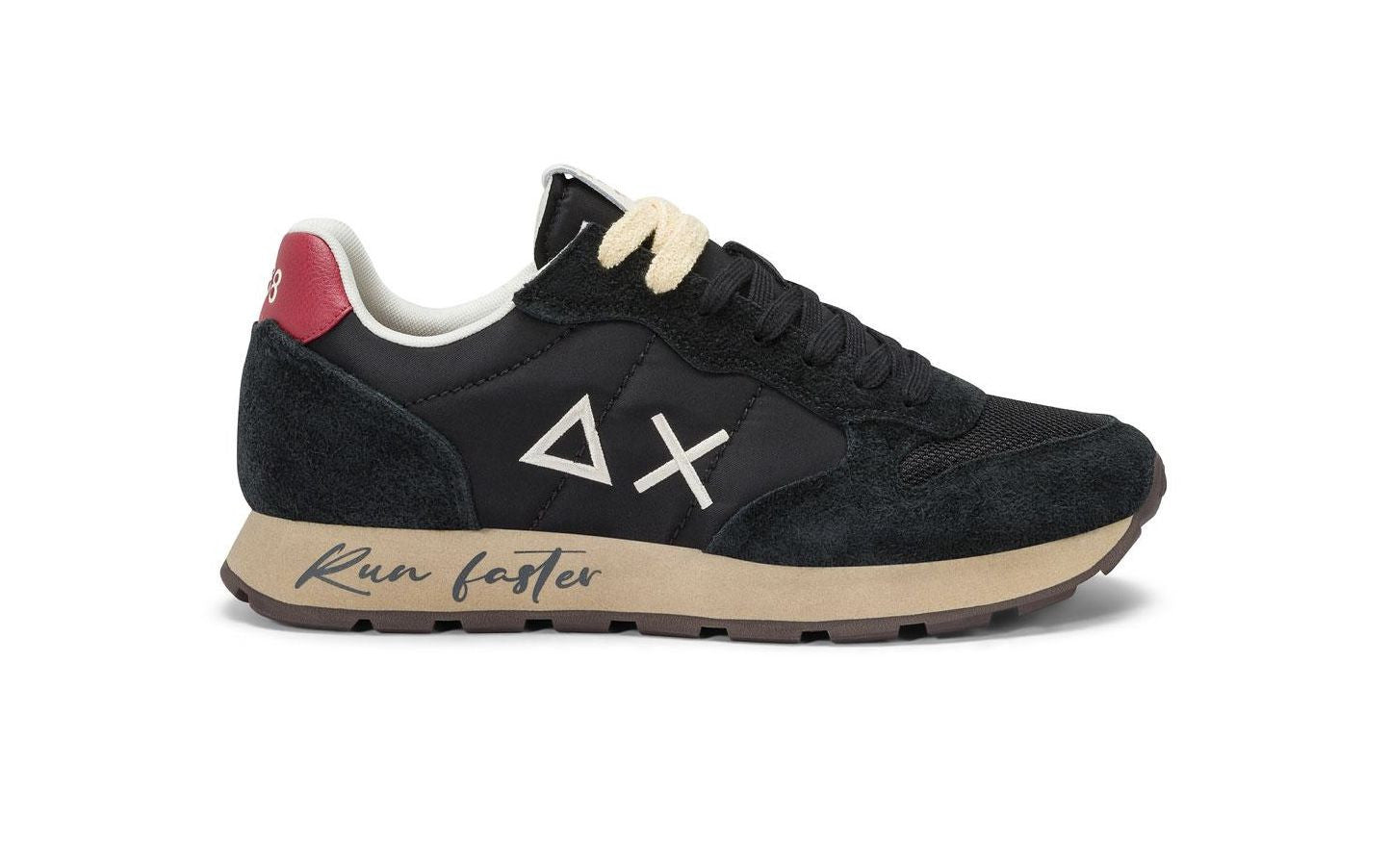 Sneaker running Sun68 Tom Vintage suede/ nylon nero U26SU21 Z45105