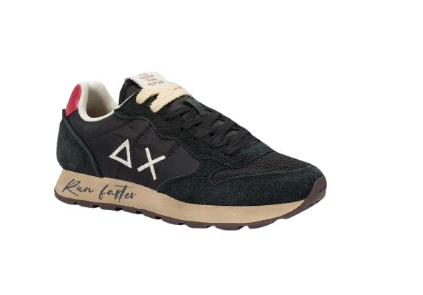 Sneaker running Sun68 Tom Vintage suede/ nylon nero U26SU21 Z45105