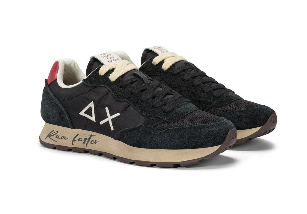 Sneaker running Sun68 Tom Vintage suede/ nylon nero U26SU21 Z45105