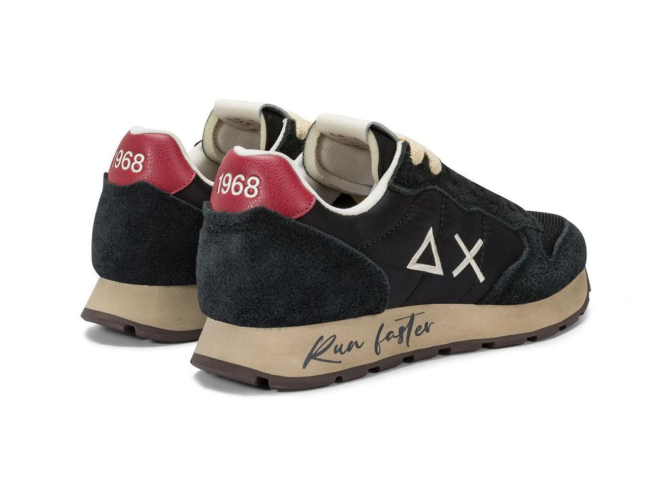 Sneaker running Sun68 Tom Vintage suede/ nylon nero U26SU21 Z45105