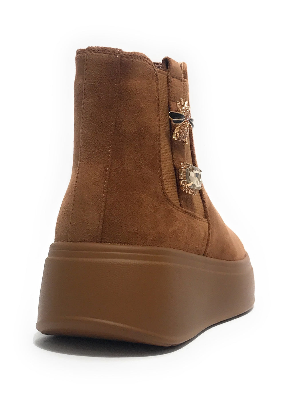 Scarpe donna Gold&gold stivaletto ecopelle scamosciata camel D26GG04 GB880