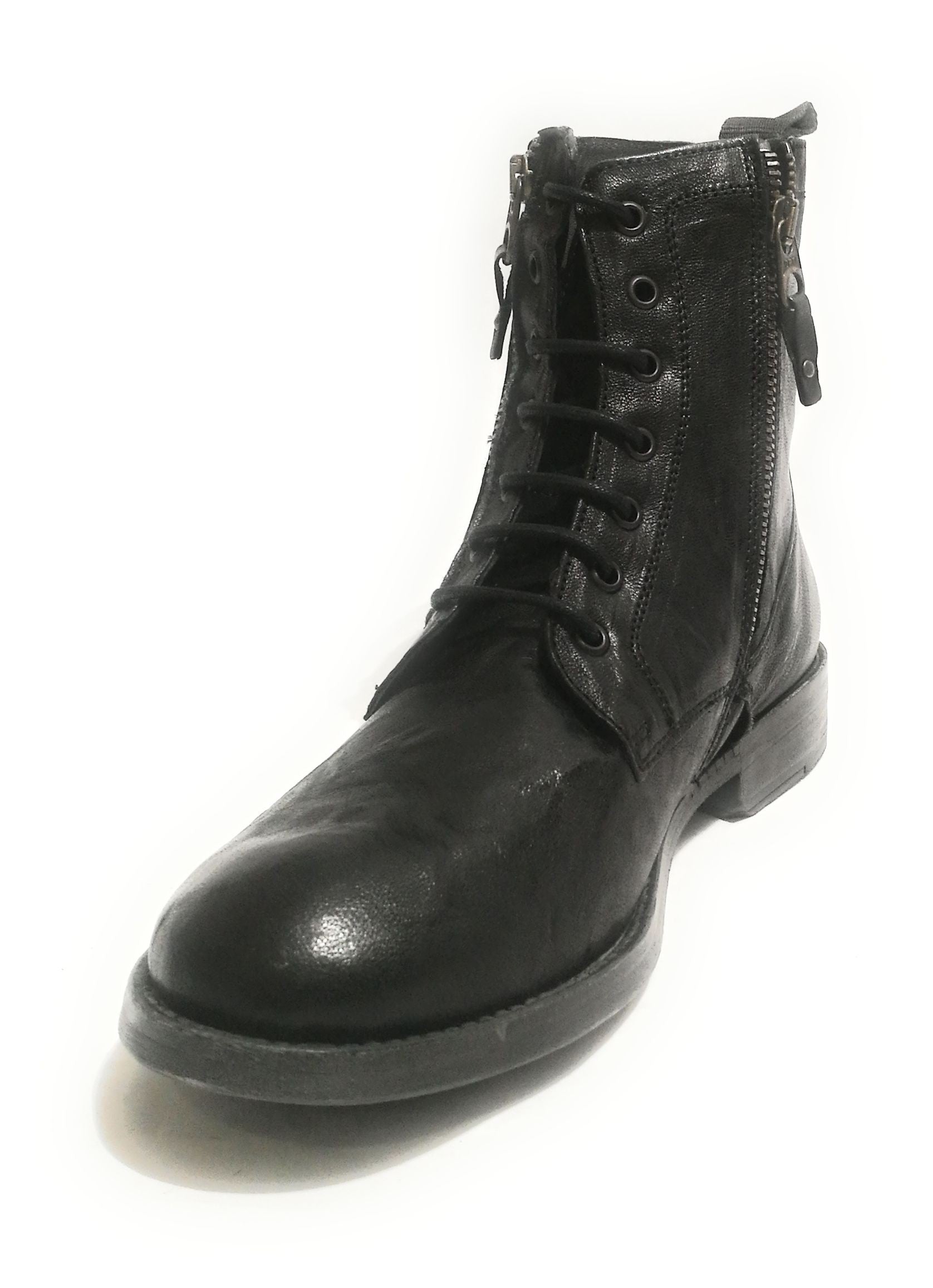 Anfibio UOMO ANTICA CUOIERIA MOD. OYSTER PELLE COLORE NERO U19AC11