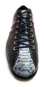 Scarpe uomo Harris fondo calcetto pelle crack piombo/ pit oceano/ arancio U17HA119