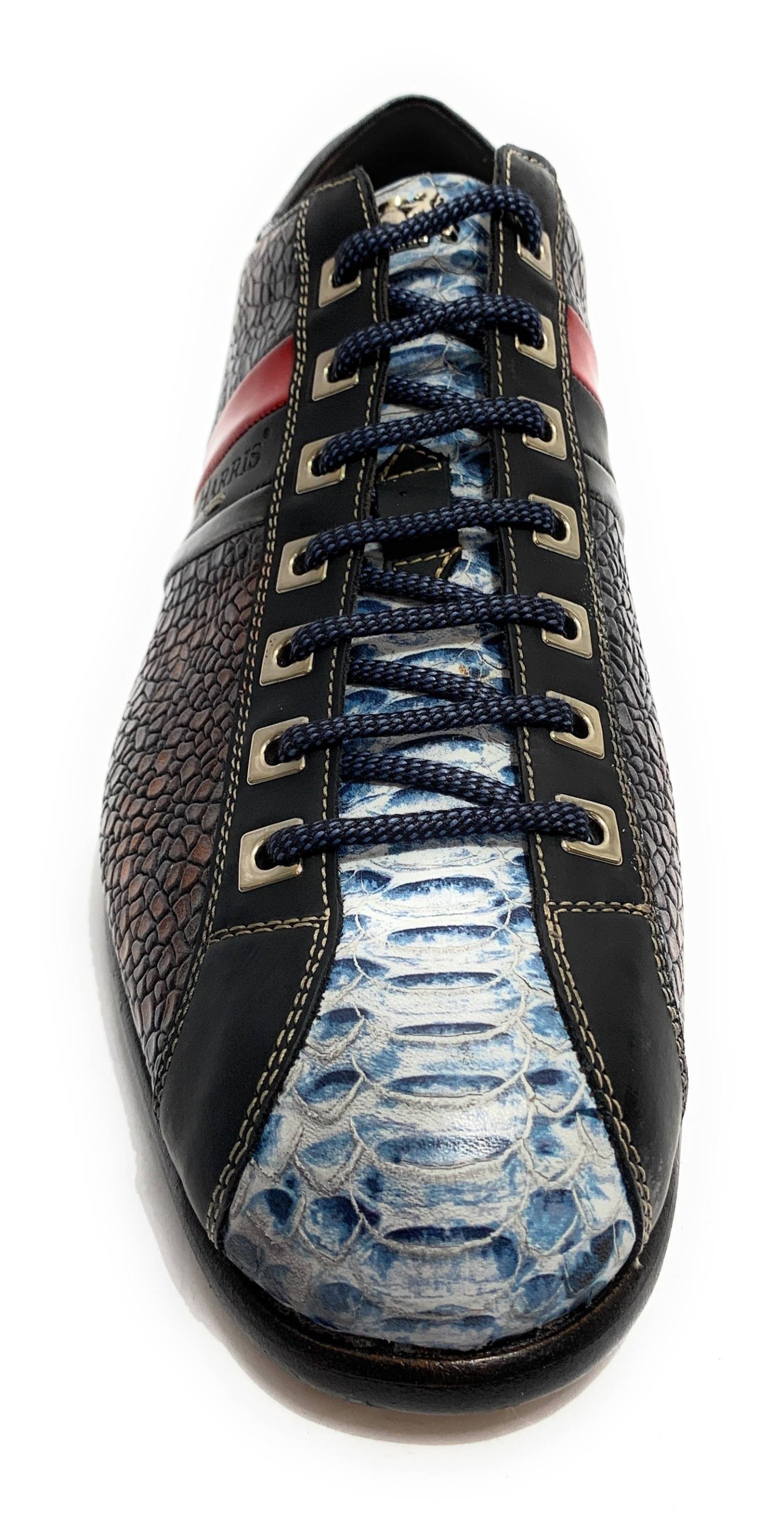 Scarpe uomo Harris fondo calcetto pelle crack piombo/ pit oceano/ arancio U17HA119