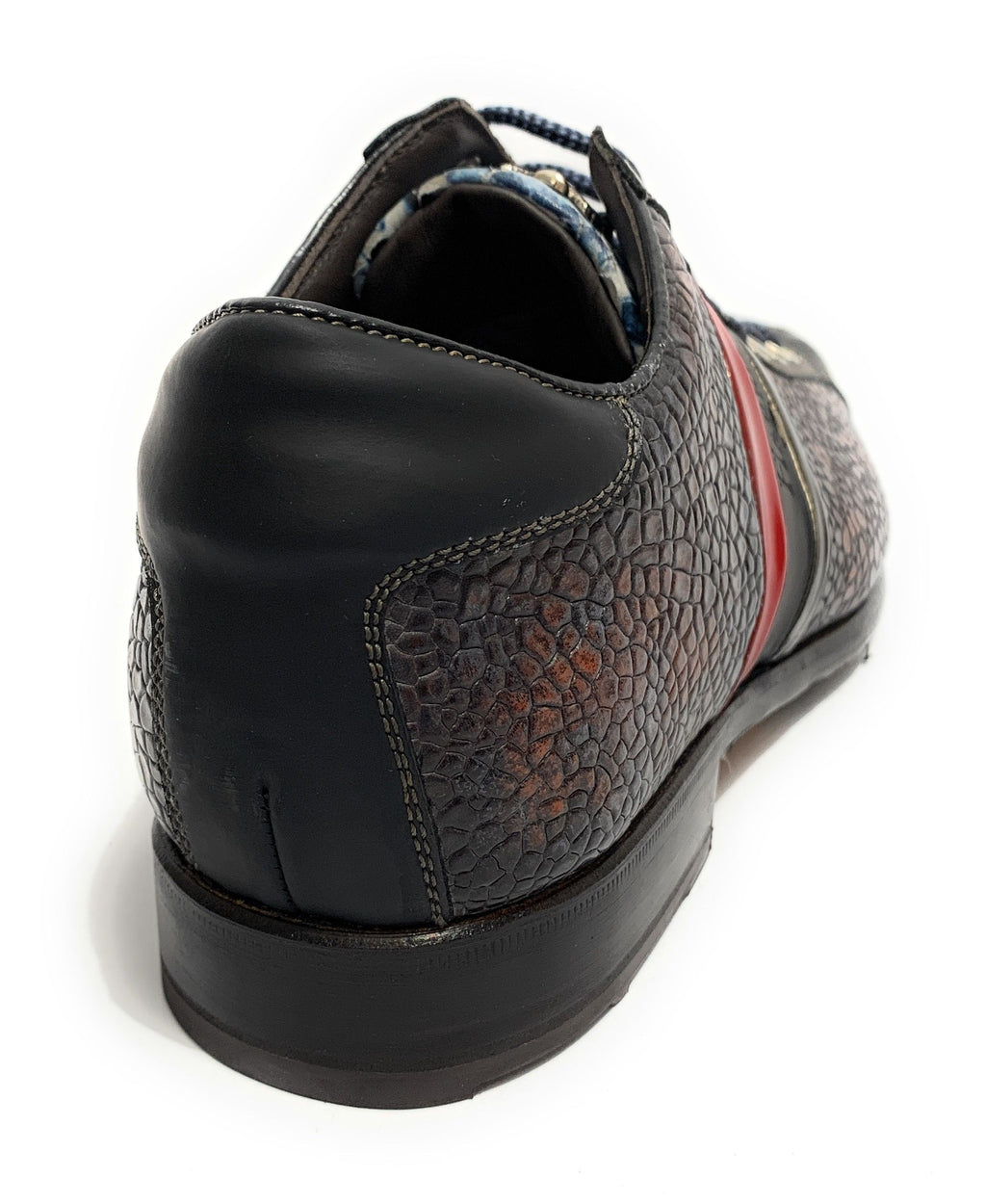 Scarpe uomo Harris fondo calcetto pelle crack piombo/ pit oceano/ arancio U17HA119